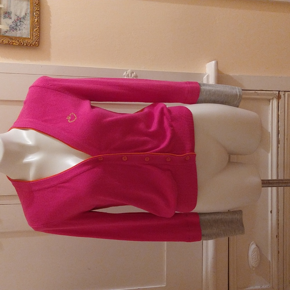 Princess Vera Wang vintage pink/orange cardigan Sz M